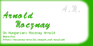 arnold mocznay business card